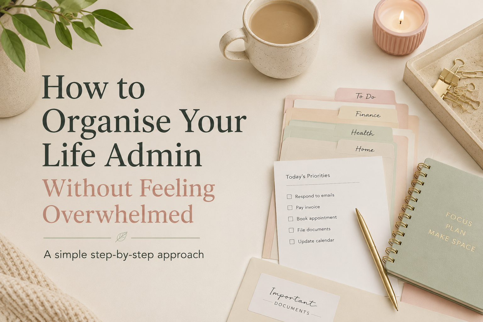 How to Organise Your Life Admin Without Feeling Overwhelmed