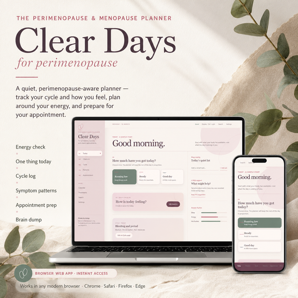 Clear Days Planner — Calm Browser Daily Planner for Overwhelm & Brain Fog | No Account, Private
