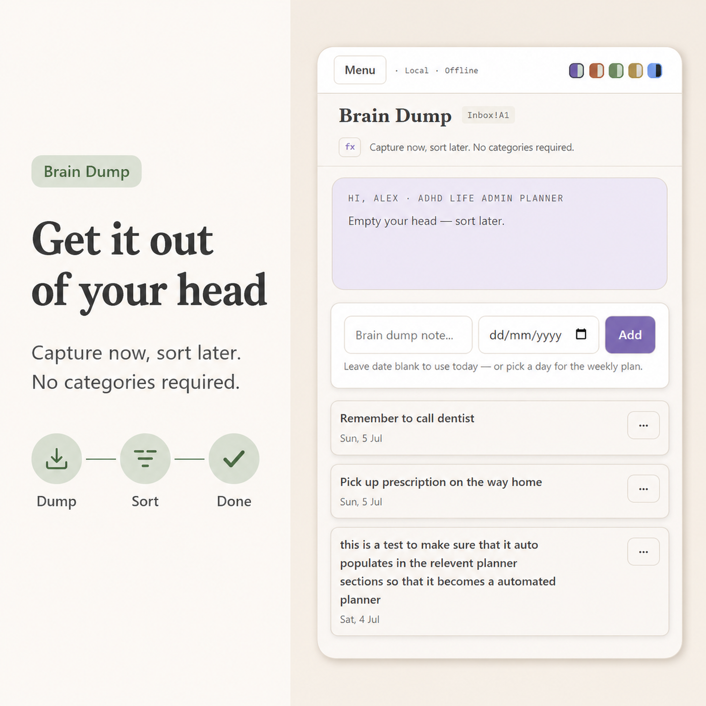 ADHD Life Admin Planner | Digital ADHD Planner for Tasks, Bills, Routines & Life Admin
