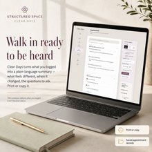 Clear Days Planner | Calm Browser-Based Daily Planner for Overwhelm, Brain Fog & Appointment Prep | Private, No Account thumbnail