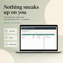 Calm Life Admin Planner for Google Sheets | Gentle, Comprehensive, Light & Dark thumbnail
