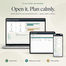 Calm Life Admin Planner for Google Sheets | Gentle, Comprehensive, Light & Dark thumbnail