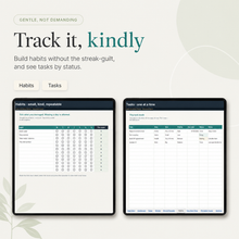 Calm Life Admin Planner for Google Sheets | Gentle, Comprehensive, Light & Dark thumbnail