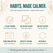 Habit Tracker Dashboard | Reusable Single-Page Web Planner thumbnail