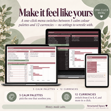 Calm Budget & Bills Planner | Google Sheets Budget & Bill Tracker for Neurodivergent Adults | Essentials & Complete Editions thumbnail