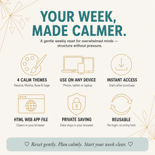 Weekly Reset Planner | Reusable Single-Page Digital Web Planner thumbnail