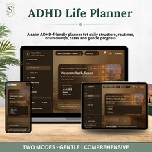 ADHD Life Planner — Cosy Glow Theme Interactive Dashboard Planner thumbnail
