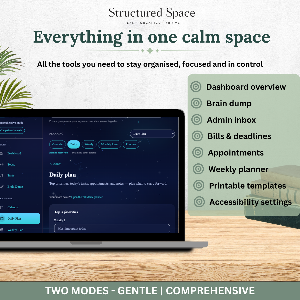 Space Theme Life Admin Planner — Interactive Dashboard Planner