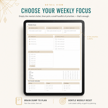 Weekly Reset Planner | Reusable Single-Page Digital Web Planner thumbnail