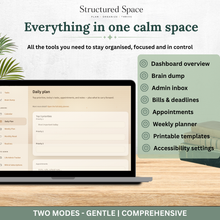 Cosy Glow Theme Life Admin Planner — Interactive Dashboard Planner thumbnail