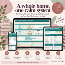 Home Reset and Cleaning Google Sheets Planner Gentle and Comprehensive editions thumbnail