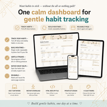 Habit Tracker Dashboard | Reusable Single-Page Web Planner thumbnail