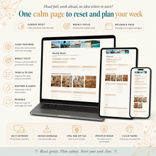 Weekly Reset Planner | Reusable Single-Page Digital Web Planner thumbnail