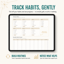 Habit Tracker Dashboard | Reusable Single-Page Web Planner thumbnail