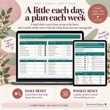 Home Reset and Cleaning Google Sheets Planner weekly reset planning thumbnail
