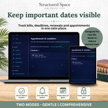Space Theme Life Admin Planner — Interactive Dashboard Planner thumbnail