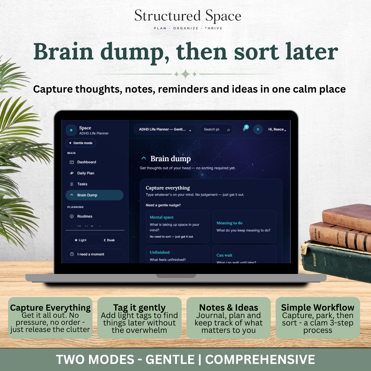ADHD Life Planner — Space Theme Interactive Dashboard Planner