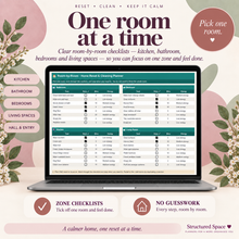Home Reset and Cleaning Google Sheets Planner monthly cleaning schedule thumbnail
