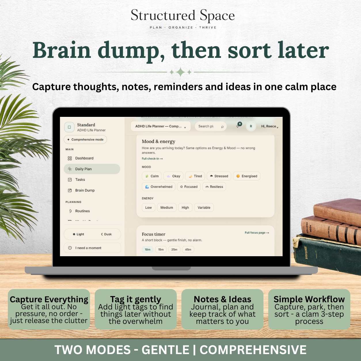 ADHD Life Planner — Standard Theme Interactive Dashboard Planner