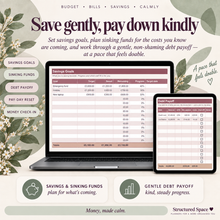 Calm Budget & Bills Planner | Google Sheets Budget & Bill Tracker for Neurodivergent Adults | Essentials & Complete Editions thumbnail