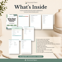 Home Reset & Cleaning Planner | Printable PDF Planner for Cleaning, Routines & Home Organisation thumbnail