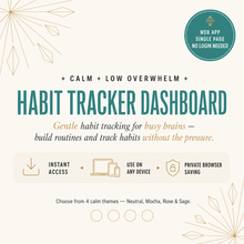 Habit Tracker Dashboard | Reusable Single-Page Web Planner thumbnail