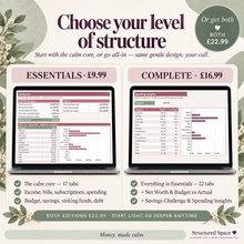 Calm Budget & Bills Planner | Google Sheets Budget & Bill Tracker for Neurodivergent Adults | Essentials & Complete Editions thumbnail