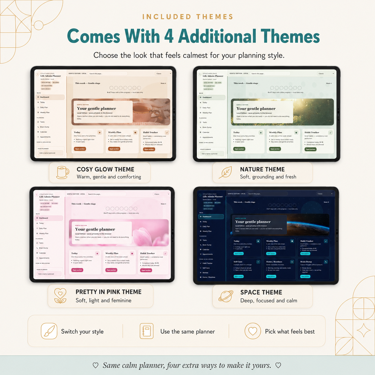 Life Admin Planner — bills, renewals and appointments tracking dashboard