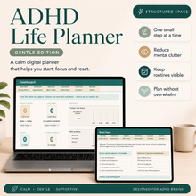 ADHD Life Planner Google Sheets — weekly planning view designed with executive dysfunction in mind thumbnail