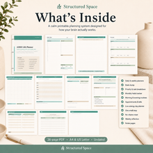 ADHD Life Planner PDF by Structured Space — printable planner for adults who want gentle structure without pressure thumbnail