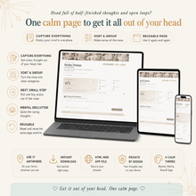 Brain Dump Planner — capture and sort thoughts shown on a tablet thumbnail