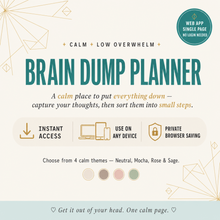 Brain Dump Planner — how it works, gentle step-by-step brain dump process thumbnail