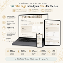 Daily Focus Planner | Reusable Single-Page Digital Web Planner thumbnail