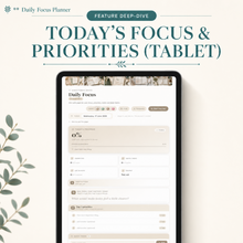 Daily Focus Planner | Reusable Single-Page Digital Web Planner thumbnail