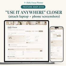 Daily Focus Planner | Reusable Single-Page Digital Web Planner thumbnail