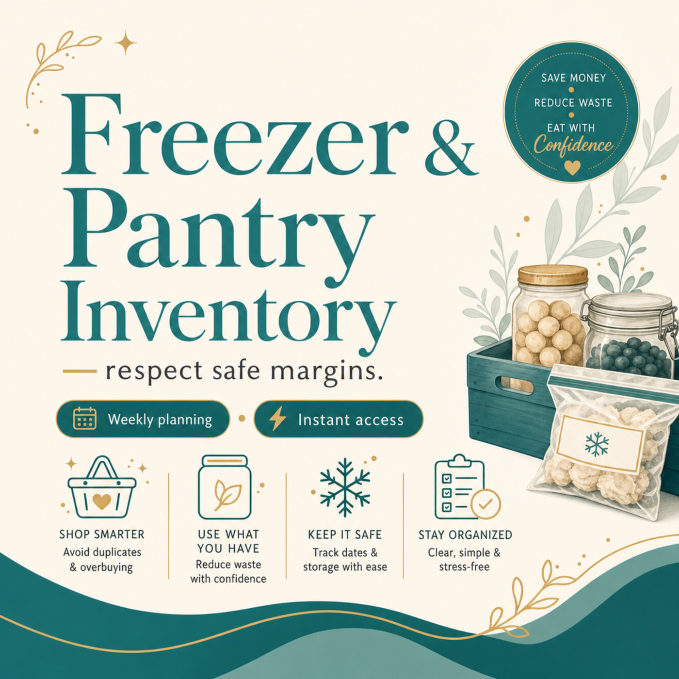 Freezer & Pantry Inventory | Interactive Digital Kitchen Stock Tracker with Expiry Alerts