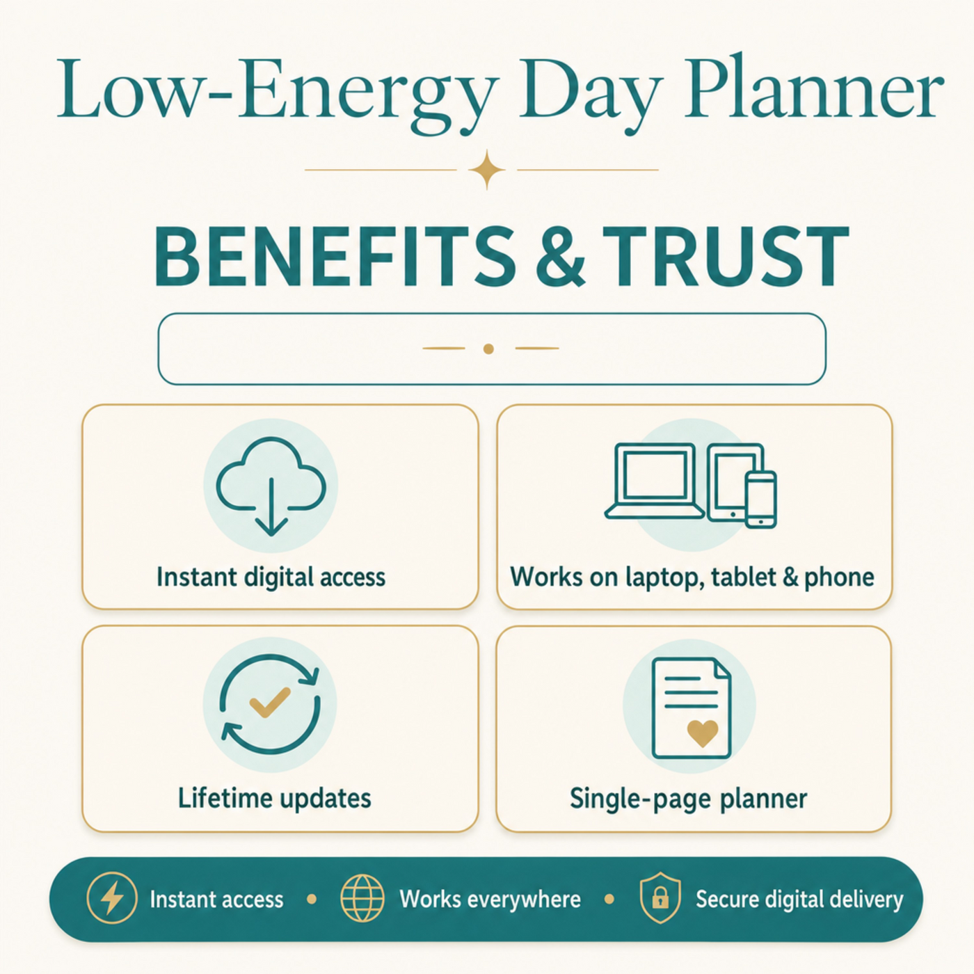 Low-Energy Day Planner — Dopamine Menu Edition | Gentle Digital ADHD Planner