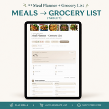 Meal Planner | Single Page Digital Planner thumbnail