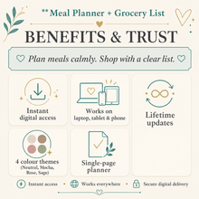 Meal Planner | Single Page Digital Planner thumbnail