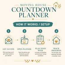 Moving House Countdown Planner | Interactive Digital Moving Checklist & Budget thumbnail
