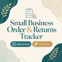 Small Business Order & Returns Tracker | Digital Order, Shipping & Returns Dashboard for Sellers thumbnail