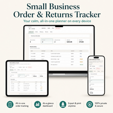 Small Business Order & Returns Tracker | Digital Order, Shipping & Returns Dashboard for Sellers thumbnail